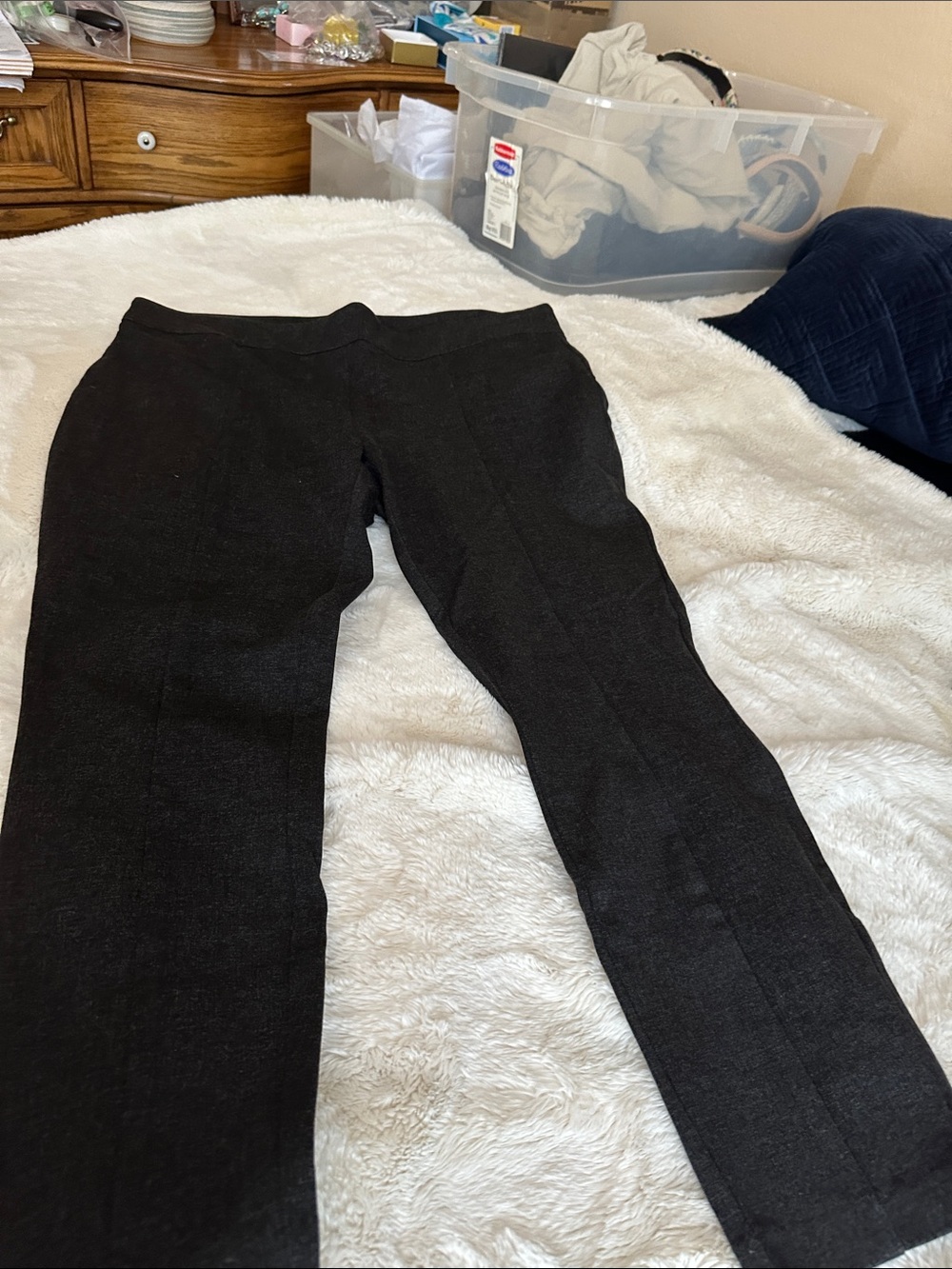 Hilary Radley Charcoal Skinny Dress Pants
